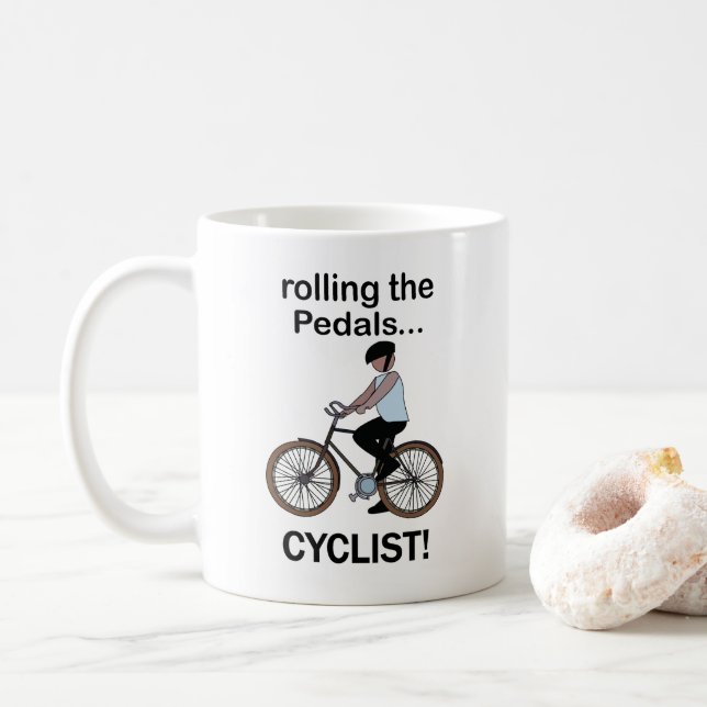Taza De Café Ciclista en bicicleta (Con donut)