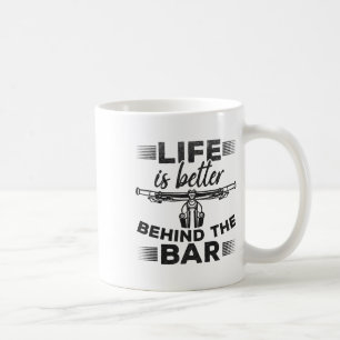 Taza De Café Ciclista I La vida es mejor detrás de R I Biciclet