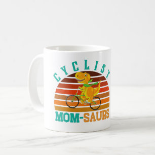 TAZA DE CAFÉ CICLISTA MOM-SAURIOS - DÍA DE LA MADRE T-REX DINO 