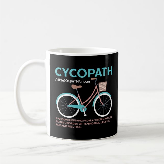 Taza De Café Ciclistas divertidos Cycopath  (Izquierda)