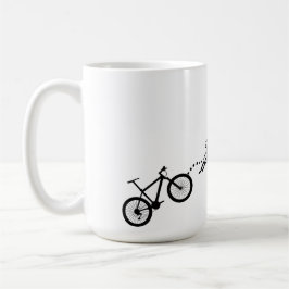 Taza De Café Ciclo de Navidades de renos en bicicleta de montañ