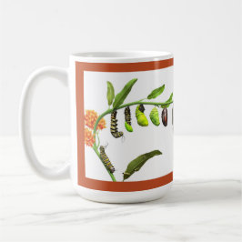 Taza De Café Ciclo de vida de la mariposa monarca