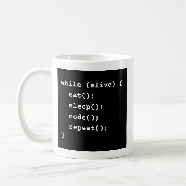 Taza De Café Ciclo de vida del programador (bucle while) (Izquierda)