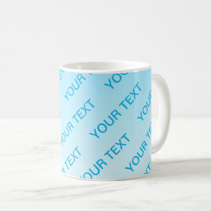 Taza De Café Cielo Azul (¡color cambiable!) Patrón de Ombre y T