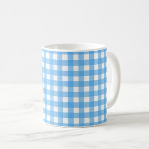 Taza De Café Cielo azul gingham