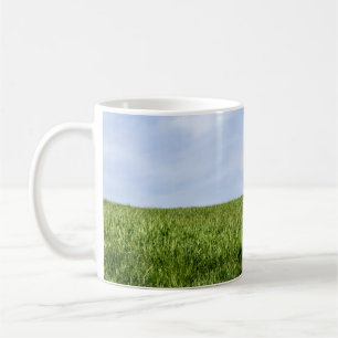 Taza De Café Cielo Azul Y Grasa Verde