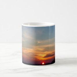 Taza De Café Cielo de atardecer de invierno