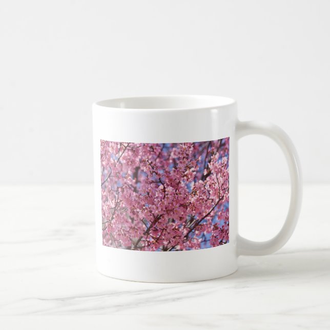 Taza De Café Cielo de flores de cerezo rosado de Sakura (Derecha)