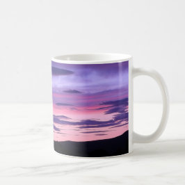 Taza De Café Cielo Gradual de Púrpura Suave en la Puesta de Sol