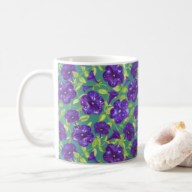 Taza De Café Cielo nocturno de Petunia sobre Cojín decorativo d (Con donut)