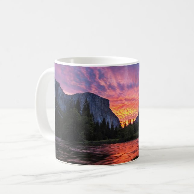Taza De Café Cielo vibrante | Valle Yosemite (Anverso izquierdo)
