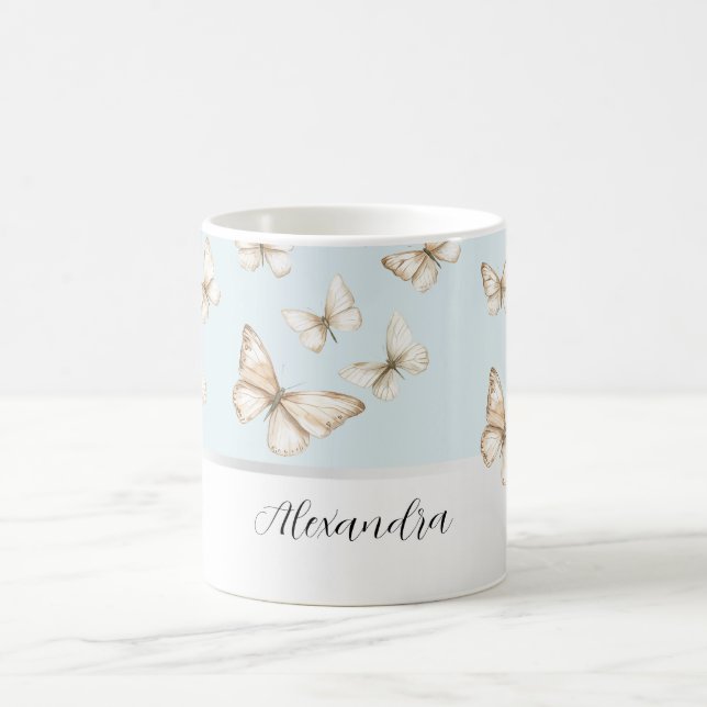 Taza De Café Cielos Azules y Mariposas  (Centro)