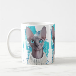 Taza De Café Cielos en los ojos (gato de Sphynx)