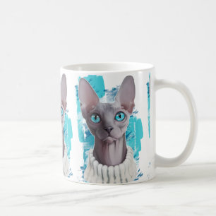 Taza De Café Cielos en los ojos (gato de Sphynx)