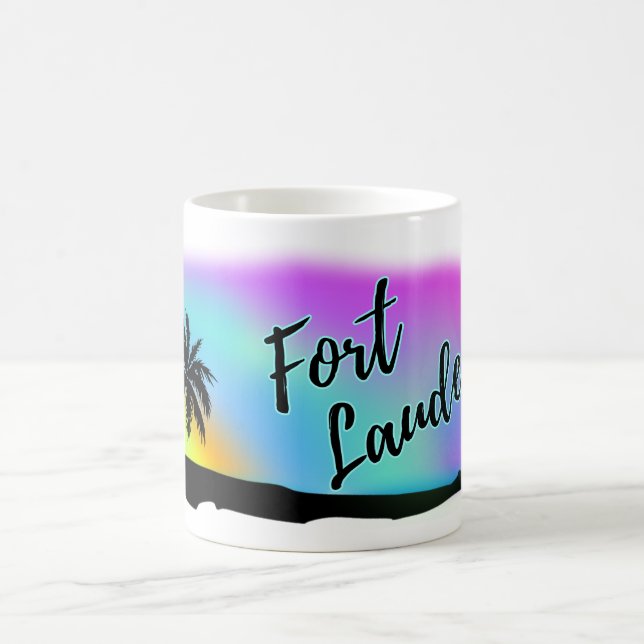 Taza De Café Cielos Neon Beach En Fort Lauderdale (Centro)