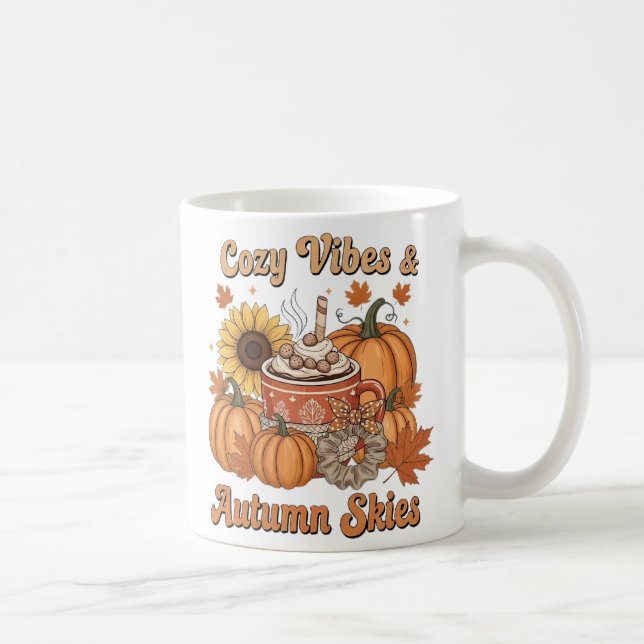 Taza De Café Cielos otoñales Chocolate caliente (Derecha)