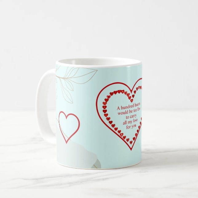 Taza De Café Cien corazones, (Anverso izquierdo)