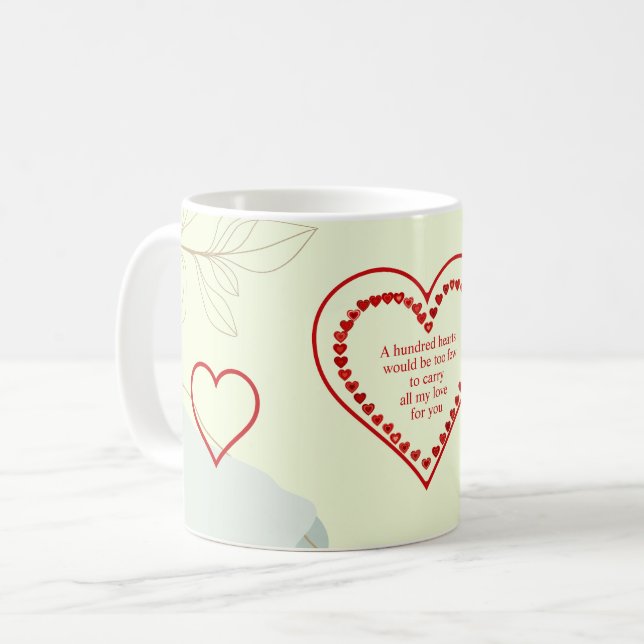 Taza De Café Cien corazones, (Anverso izquierdo)