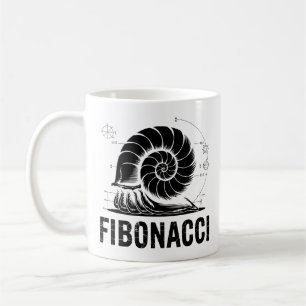Taza De Café Ciencia de matemáticas de Ilustracion espiral fibo