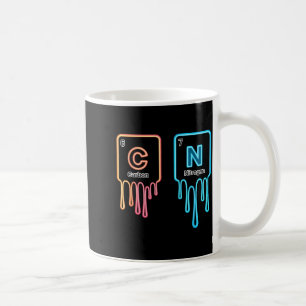 Taza De Café Ciencia del Nitrógeno de Carbono Diseño Divertido 