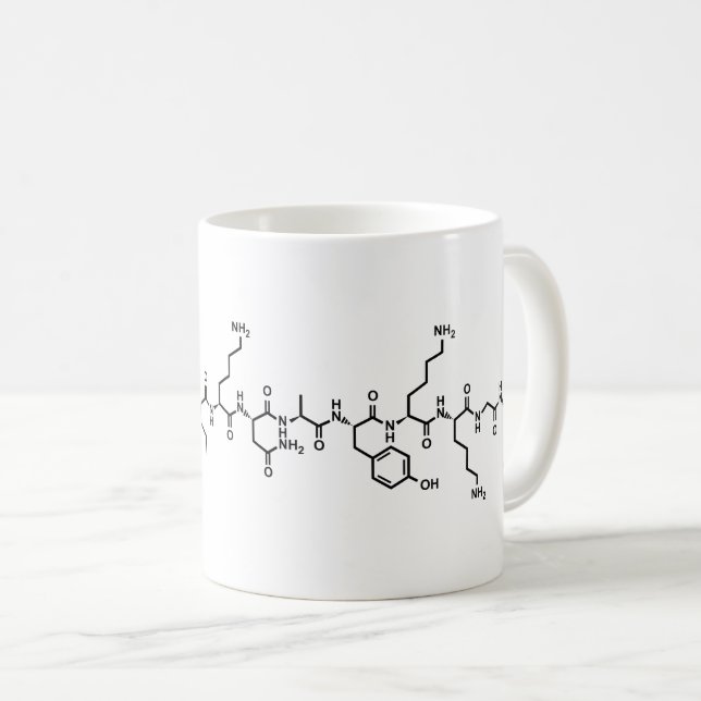 Taza De Café ciencia del símbolo de fórmula química de la hormo (Anverso derecho)