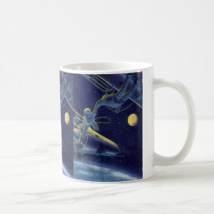 Taza De Café Ciencia Ficción Vintage, Alien de Ciencia Ficción 