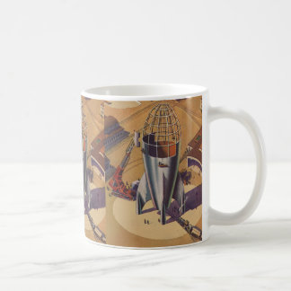 Taza De Café Ciencia ficción vintage, ciencia ficción, construy