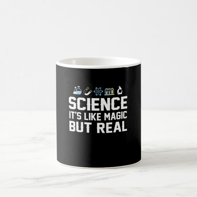 Taza De Café Ciencia su magia similar pero ciencia real (Centro)