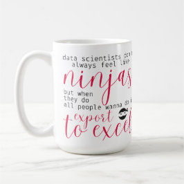 Taza De Café Científica de datos Ninjas (para mujeres en tecnol