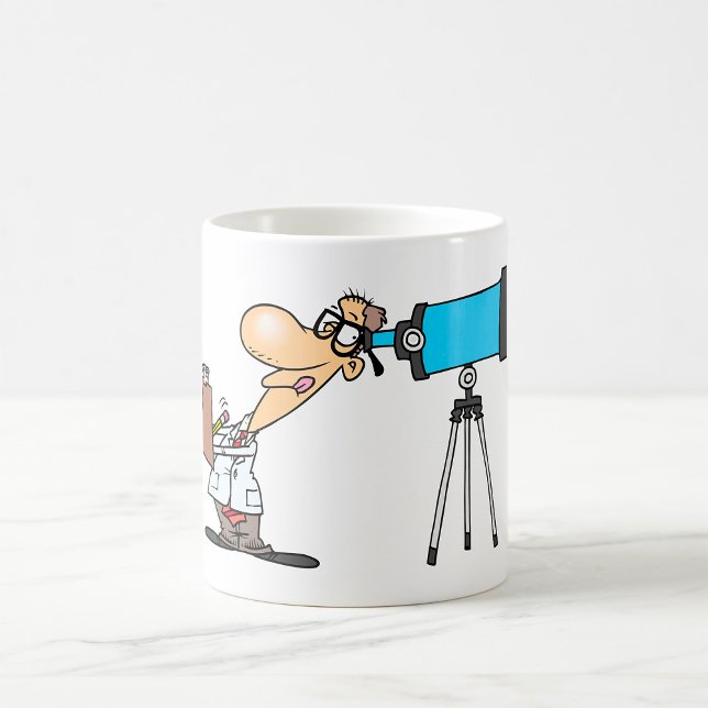 Taza De Café Científico con telescopio Humor científico astronó (Subido por el creador)