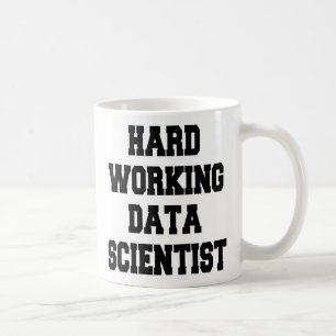 Taza De Café Científico de datos de trabajo duro