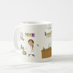 Taza De Café Científico del chica
