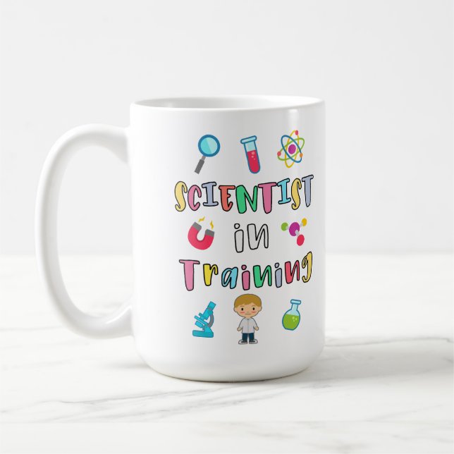 Taza De Café Científico en formación para jóvenes científicos (Izquierda)