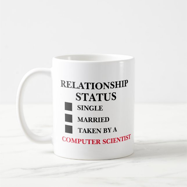 Taza De Café Científico informático de estado de relación (Izquierda)