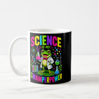Taza De Café Científico Rana La Ciencia Es Poder de Pantano