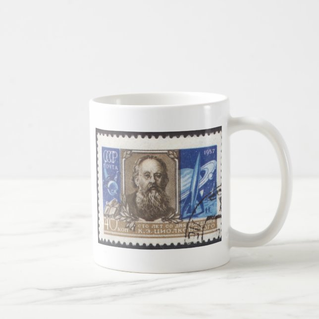 Taza De Café Científico soviético ruso de Konstantin (Derecha)