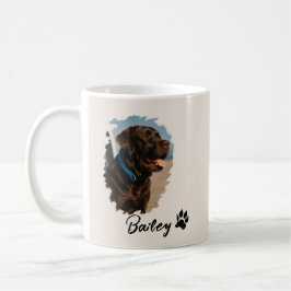 Taza De Café Cierre de Chocolate Labrador | Regalo de retrato d