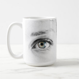 Taza De Café Cierre de ojos humanos