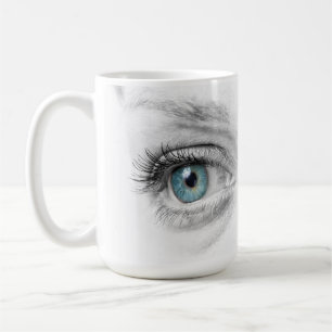 Taza De Café Cierre de ojos humanos