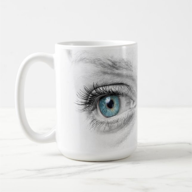 Taza De Café Cierre de ojos humanos (Izquierda)