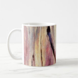 Taza De Café Cierre el fondo abstracto de pintura al óleo. Text