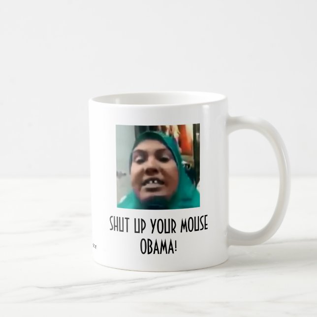 TAZA DE CAFÉ ¡CIERRE SU RATÓN OBAMA! (Derecha)