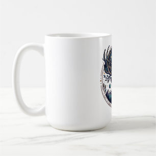 Taza De Café Ciervo Celestial Arte Místico de Luna y Estrellas