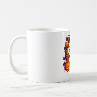 Taza De Café Ciervo de Otoño en Marco de Calabaza