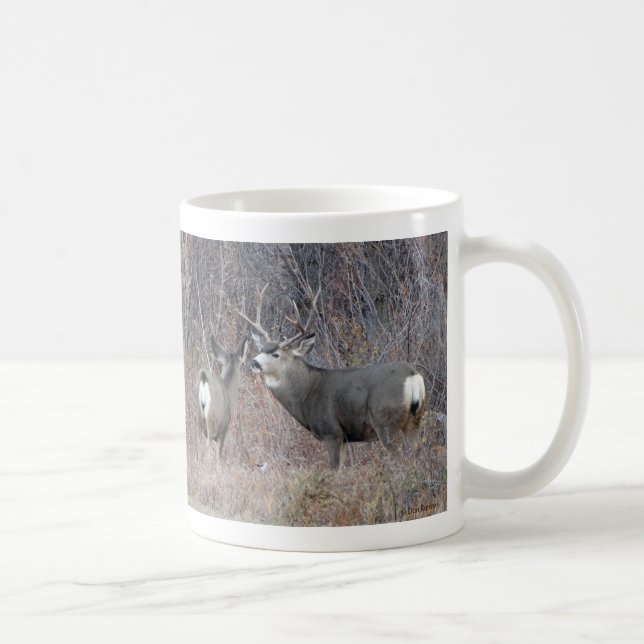 Taza De Café Ciervo Mula D29 Buck y Doe (Derecha)