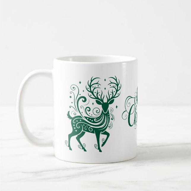 Taza De Café Ciervo Navideño (Izquierda)