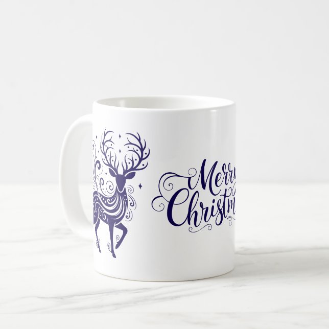 Taza De Café Ciervo Navideño (Anverso izquierdo)