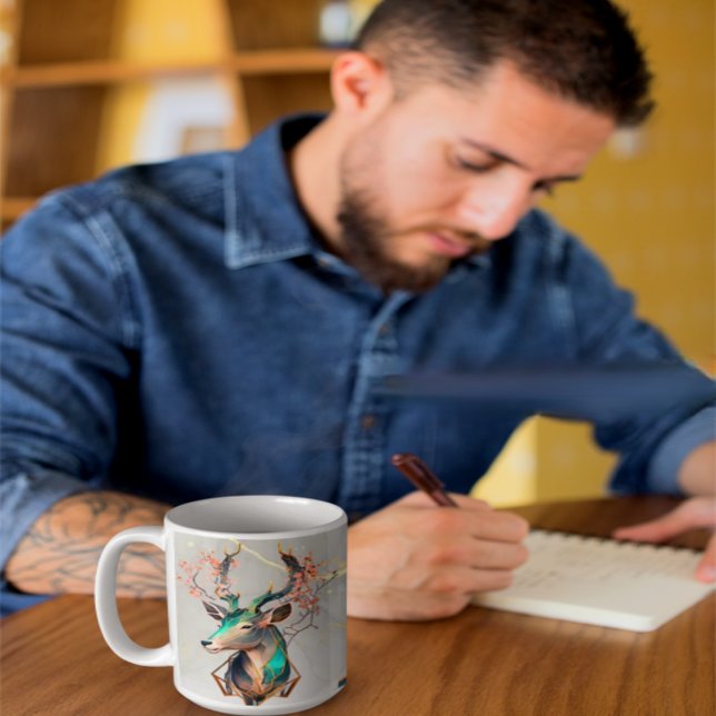Taza de café Ciervo Navideño Adorable (Subido por el creador)