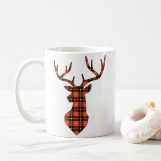 Taza De Café Ciervos de la tela escocesa