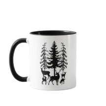 Taza de café Ciervos en el bosque